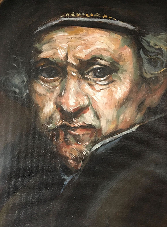 Rembrandt Self-Portrait Mastercopy, Cat Huang