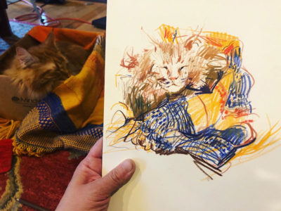 Cats: Gesture Drawing with Colored Pencil & Markers · Art Prof