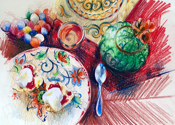 Clara Lieu, Colored Pencil Drawing