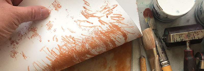 Trace monotype printmaking banner