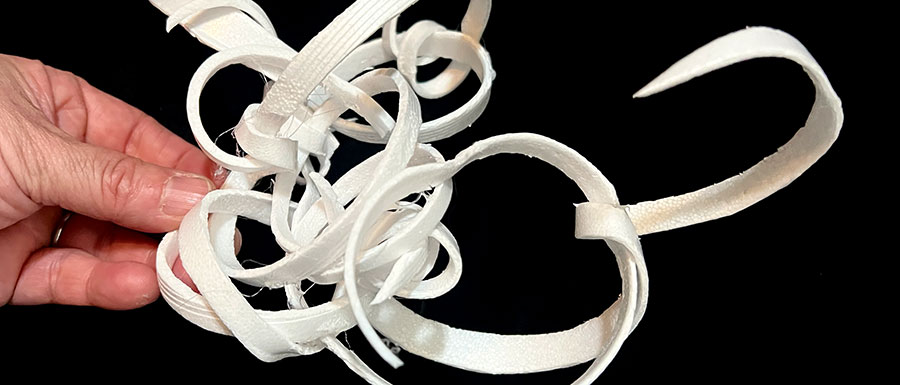 banner styrofoam cup sculpture
