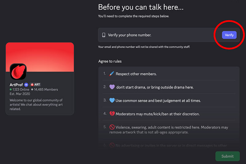 Discord onboarding